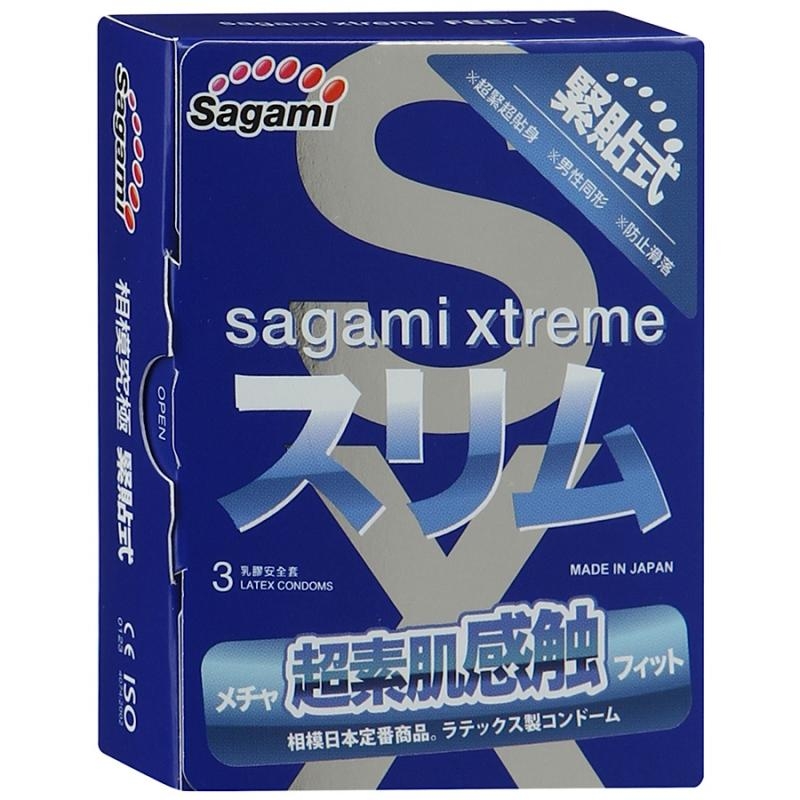Презервативы анатомические "Sagami X-Treme Feel Fit" ультратонкие, 3шт 