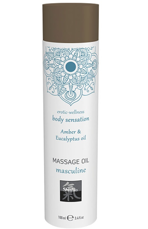 Массажное масло "Shiatsu Masculine" с ароматом амбры и эвкалипта, 100ml 