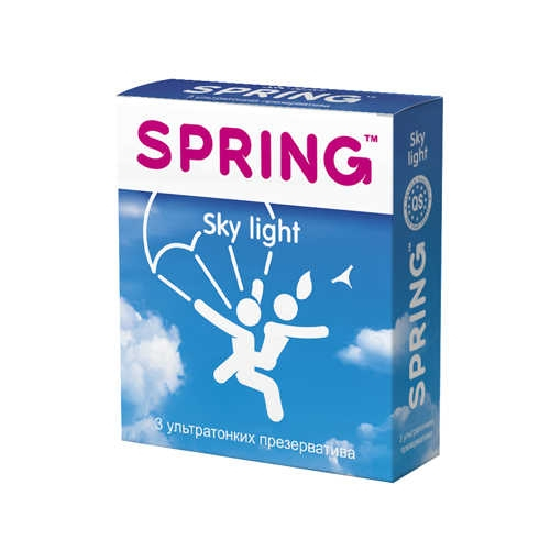 Презервативы "Spring Sky Light" ультратонкие, 3шт 